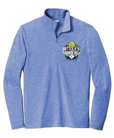 Mens Tri-Blend Wicking 1/4-Zip Pullover