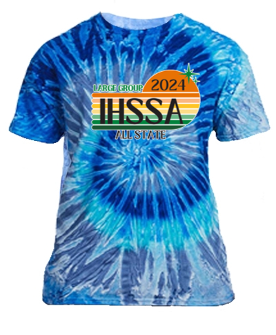 Cotton Short Sleeve T-Shirt / Tie Dye Blue Jerry