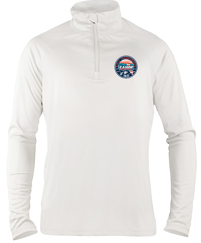 1/4 Zip Performance Pullover / White 