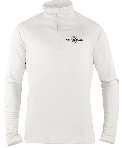1/4 Zip Performance Pullover / White 
