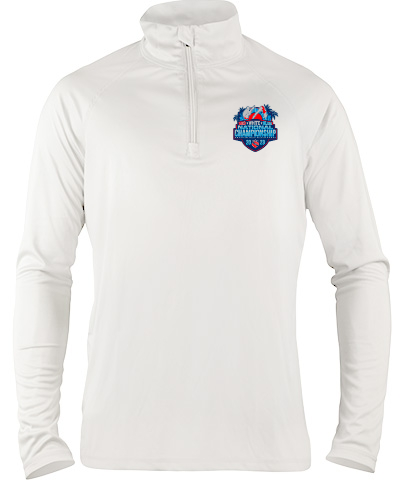 1/4 Zip Performance Pullover / White 