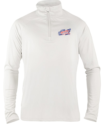 1/4 Zip Performance Pullover / White 