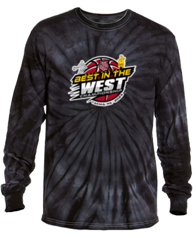 Black Ripple Tie-Dye Long Sleeve Shirt 