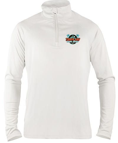 1/4 Zip Performance Pullover / White 