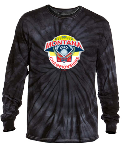 Black Ripple Tie-Dye Long Sleeve Shirt 