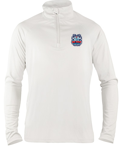 1/4 Zip Performance Pullover / White 