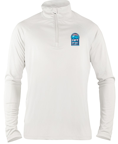 1/4 Zip Performance Pullover / White 