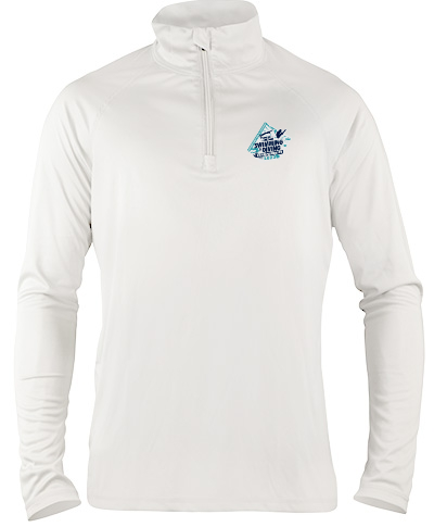 1/4 Zip Performance Pullover / White 