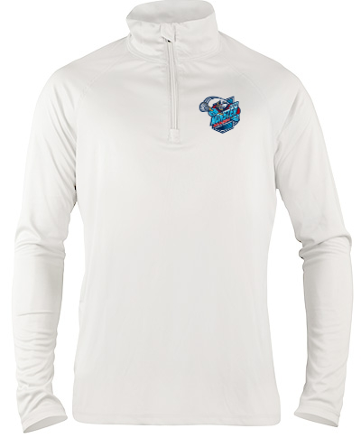 1/4 Zip Performance Pullover / White 