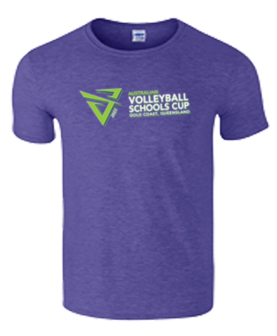 Cotton Short Sleeve T-Shirt / Heather Purple