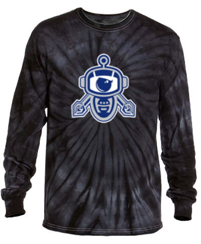 Black Ripple Tie-Dye Long Sleeve Shirt 