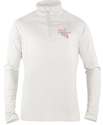 1/4 Zip Performance Pullover / White 