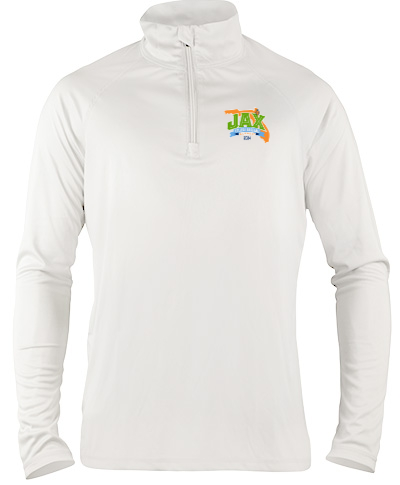 1/4 Zip Performance Pullover / White 