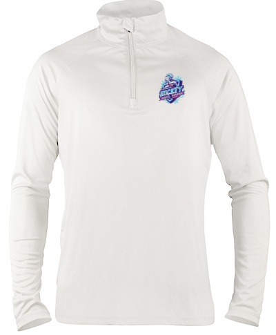 1/4 Zip Performance Pullover / White 