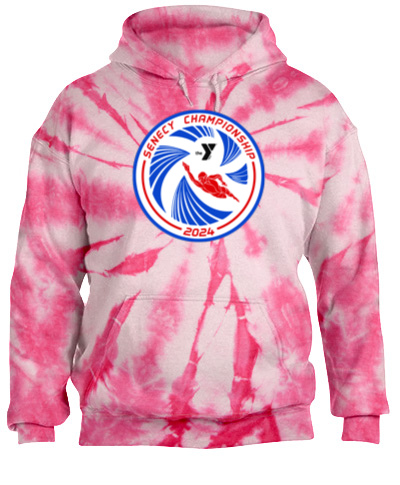 Tie-Dye Pink Pullover Hooded Sweatshirt