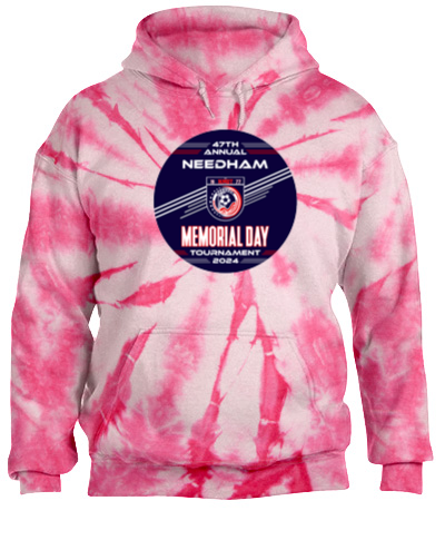 Tie-Dye Pink Pullover Hooded Sweatshirt