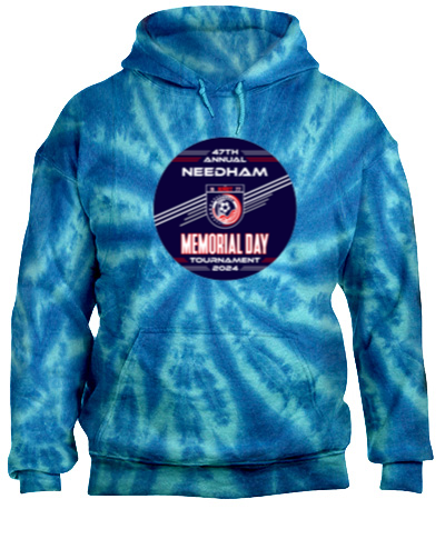 Tie-Dye Blue Pullover Hooded Sweatshirt