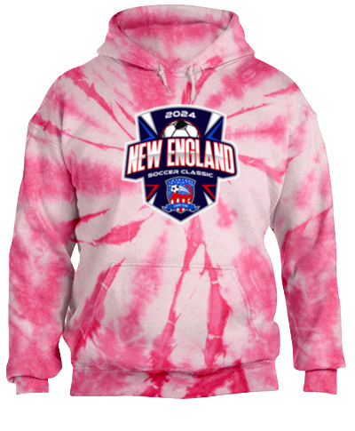 Tie-Dye Pink Pullover Hooded Sweatshirt