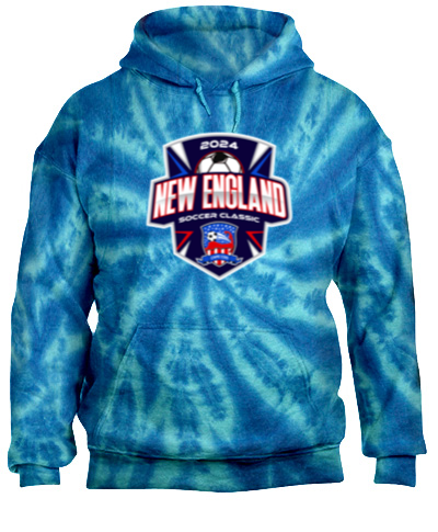 Tie-Dye Blue Pullover Hooded Sweatshirt