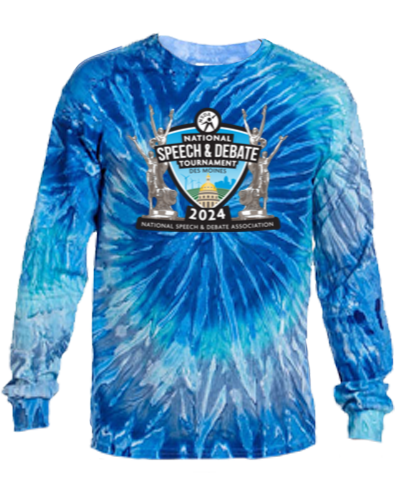 Cotton Long Sleeve T-Shirt / Tie Dye Blue Jerry