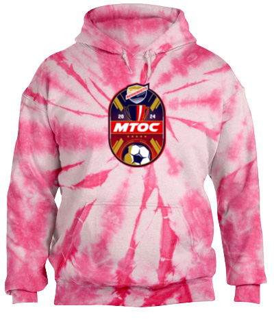 Tie-Dye Pink Pullover Hooded Sweatshirt