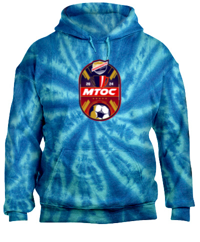 Tie-Dye Blue Pullover Hooded Sweatshirt