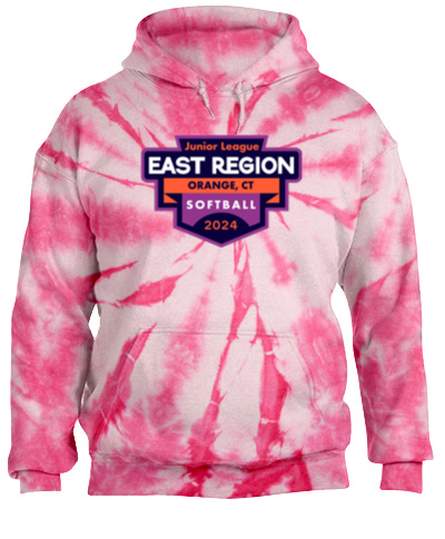 Tie-Dye Pink Pullover Hooded Sweatshirt