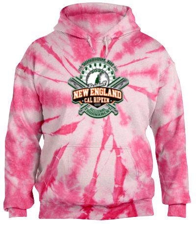 Tie-Dye Pink Pullover Hooded Sweatshirt