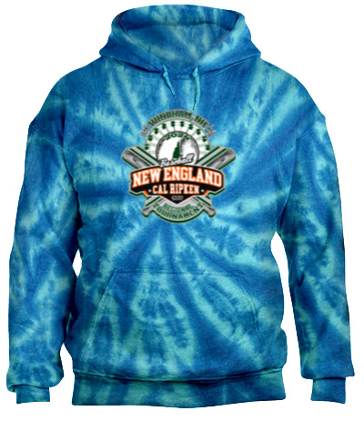 Tie-Dye Blue Pullover Hooded Sweatshirt