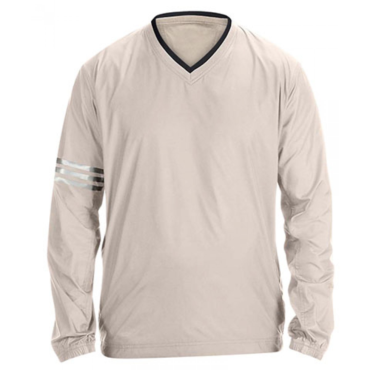 Adidas ClimaLite V-Neck Long Sleeve Wind Shirt-Brown-3XL