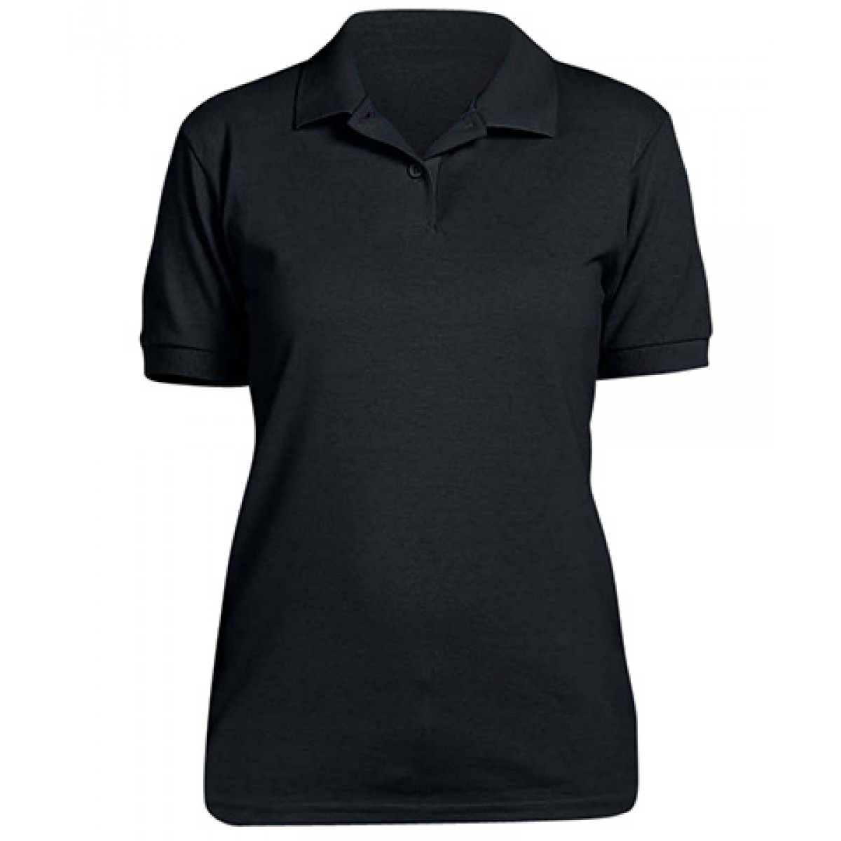 Ladies' 6.5 oz. Piqué Sport Shirt-Black-S