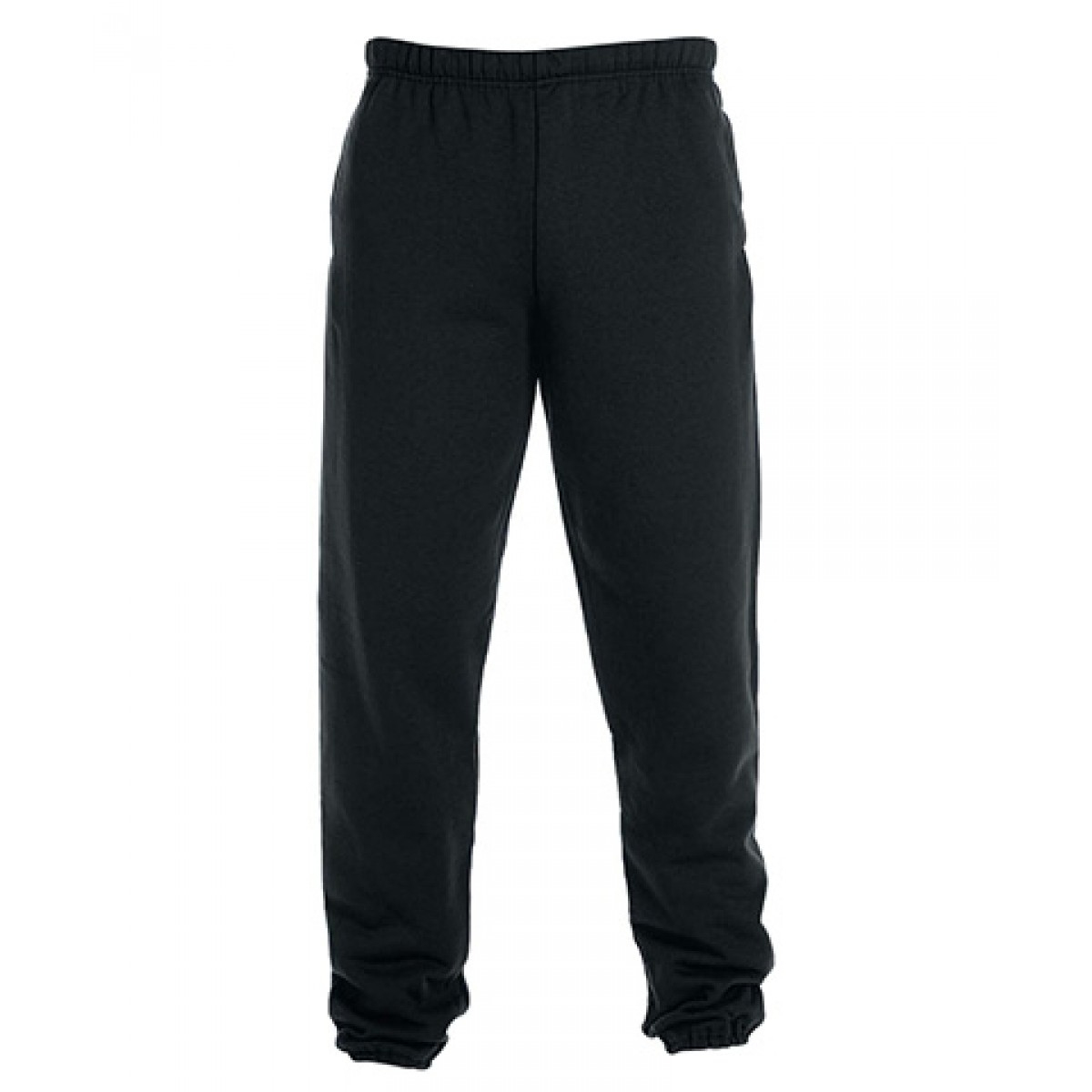 Fleece Pocketed Sweatpants-Black-S