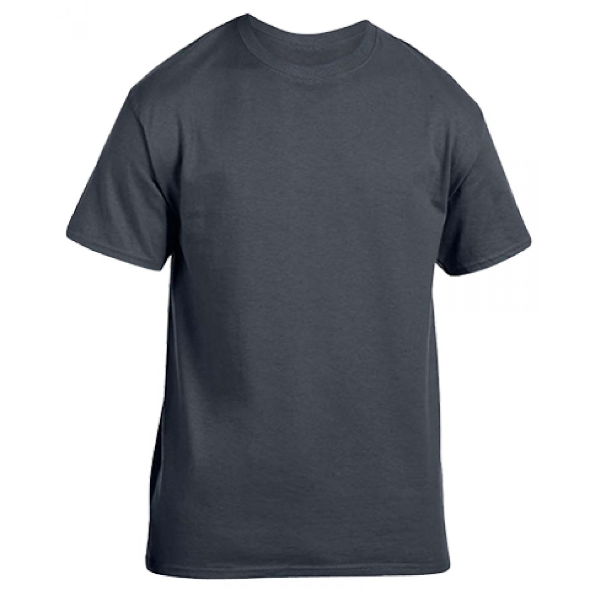 Cotton Short Sleeve T-Shirt / Dark Heather -Heather Gray-2XL