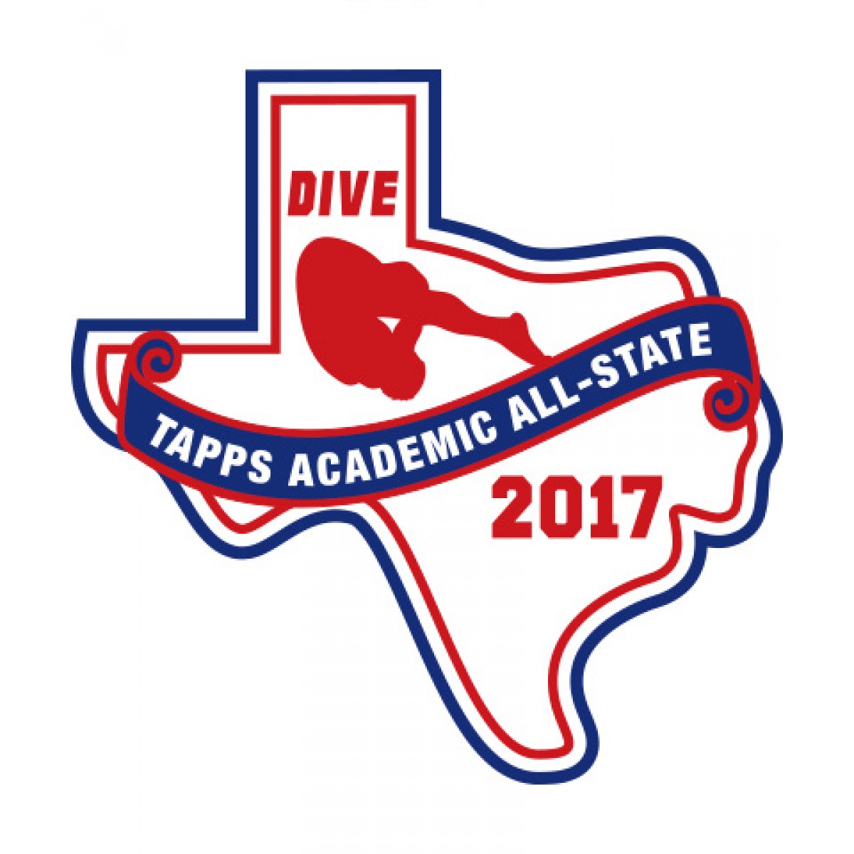 Felt 2017 TAPPS Academic All-State Dive Patch