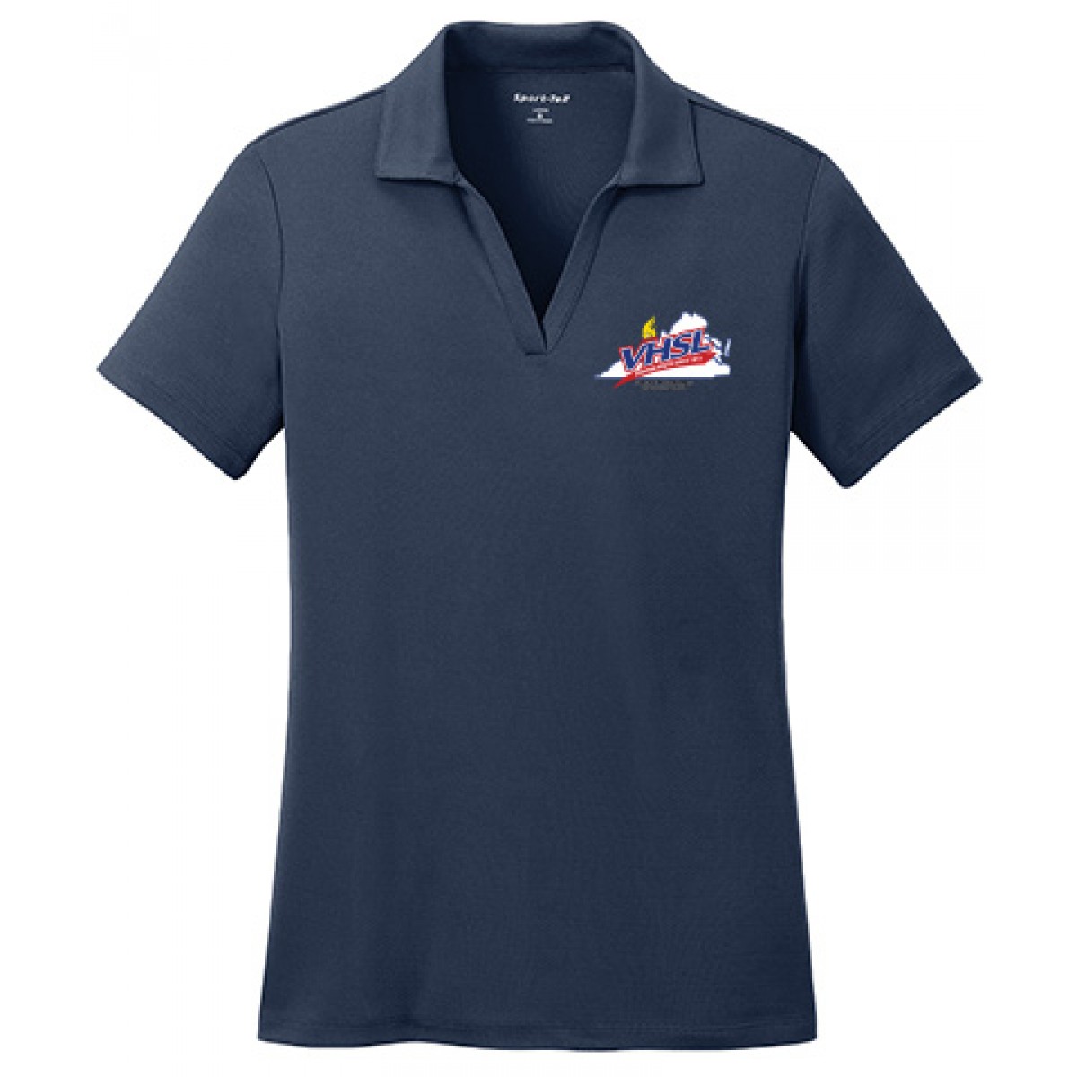 RacerMesh Embroidered Ladies Polo-Navy-XS