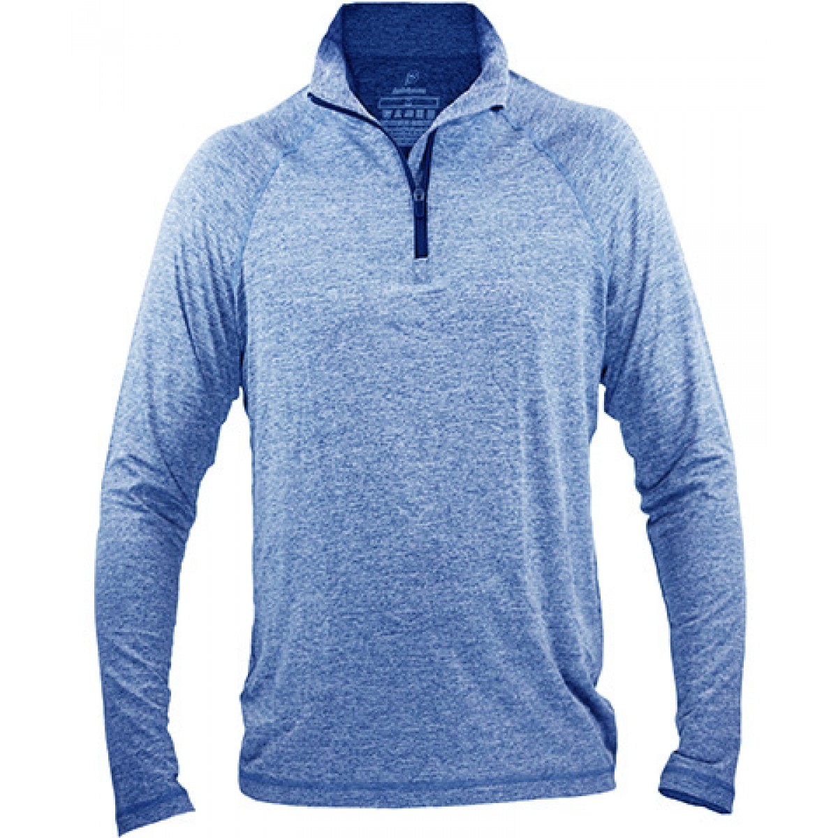 Fine Designs Blend 1/4-Zip Pullover-Blue-S