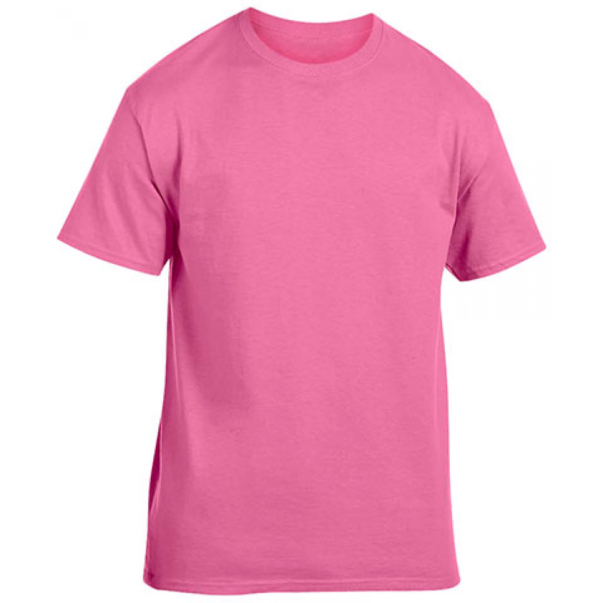 Cotton Short Sleeve T-Shirt-Safety Pink-3XL