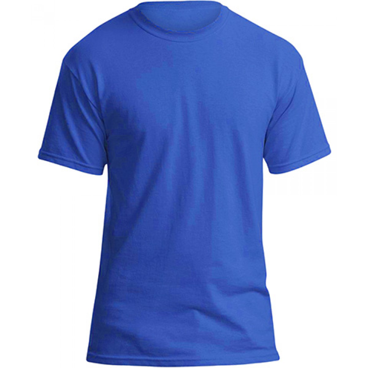 Soft 100% Cotton T-Shirt-Royal Blue-M