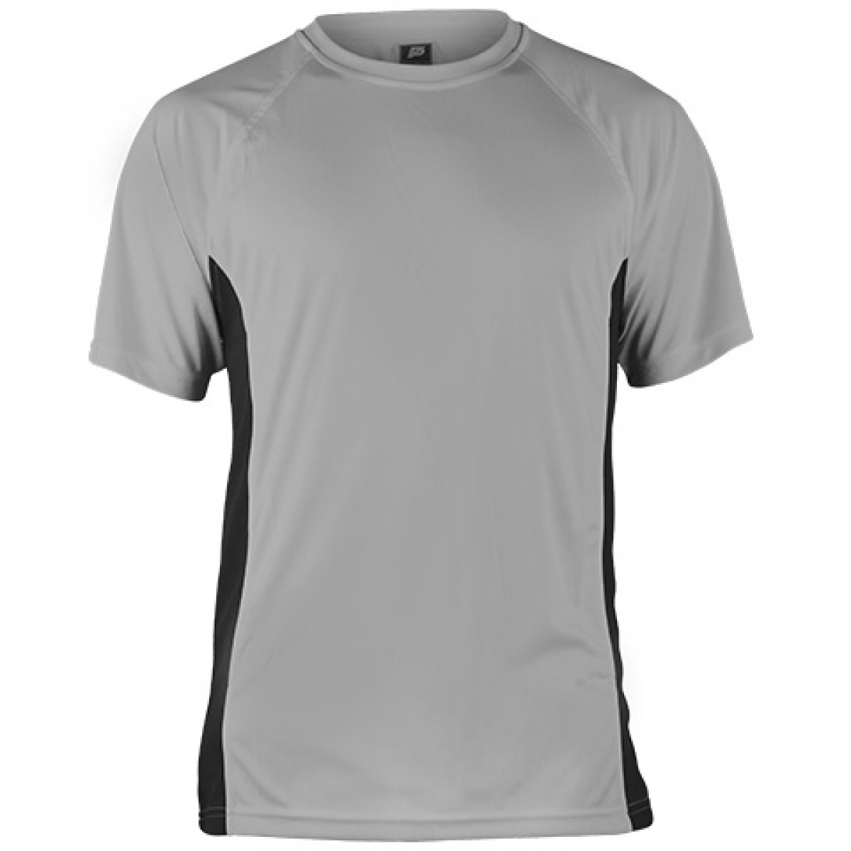 Short Sleeve Gray Performance With Black Side Insert