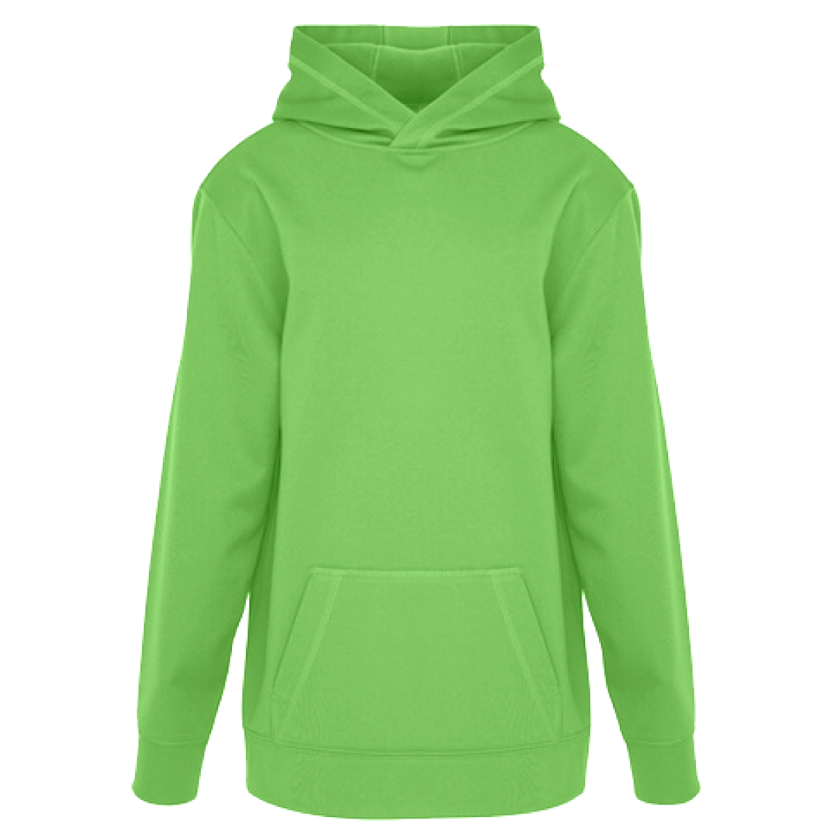 Game Day Fleece Hooded Ladies Sweatshirt-Lime Green-M
