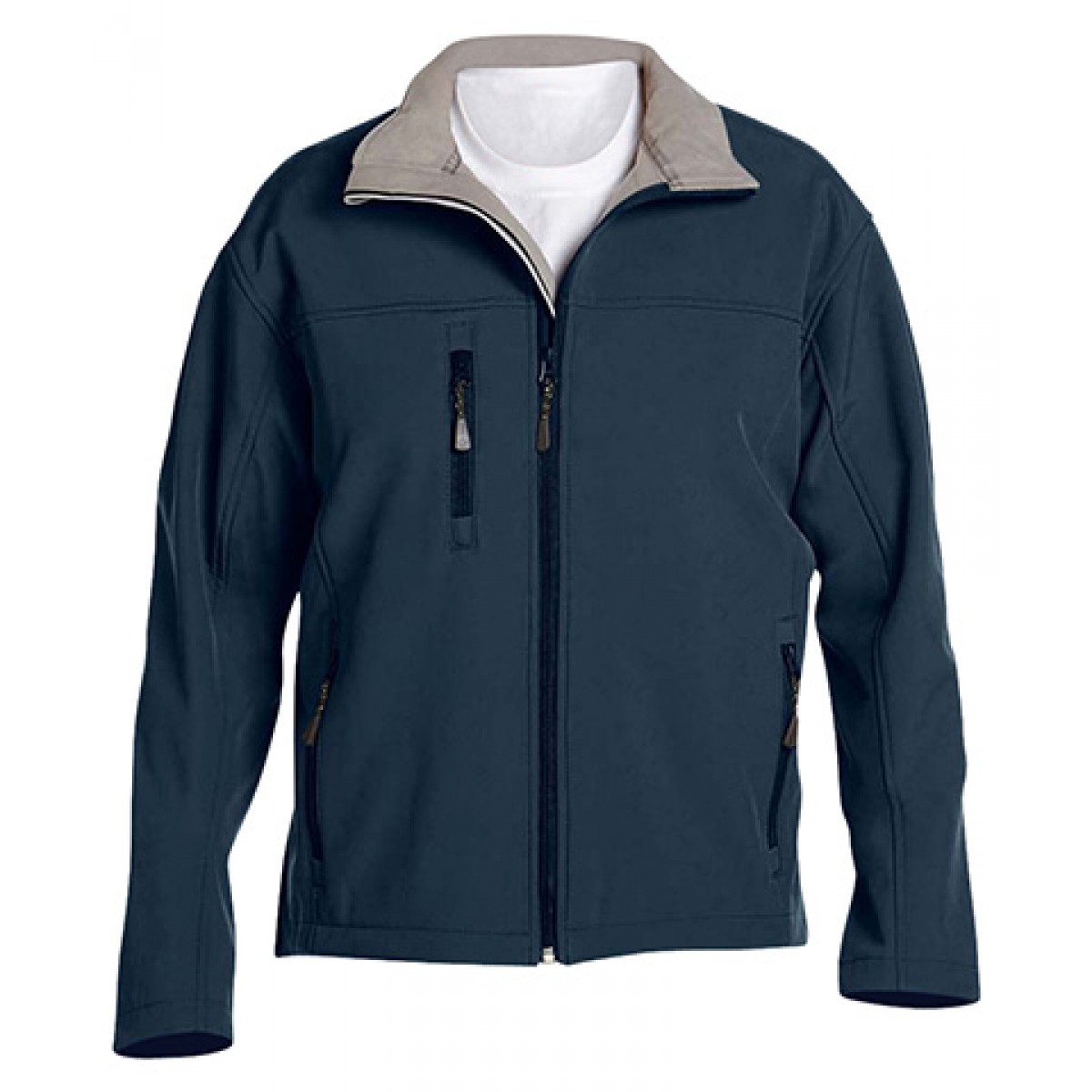 Men's Soft Shell Jacket-Navy-XL