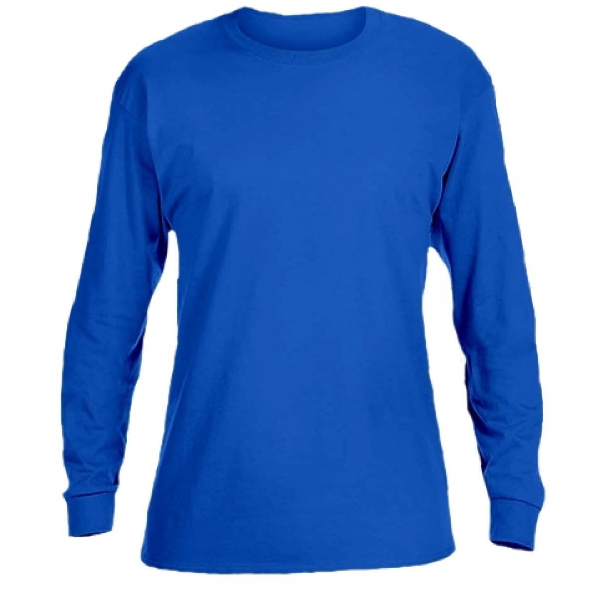 Cotton Long Sleeve T-Shirt / Royal-XL