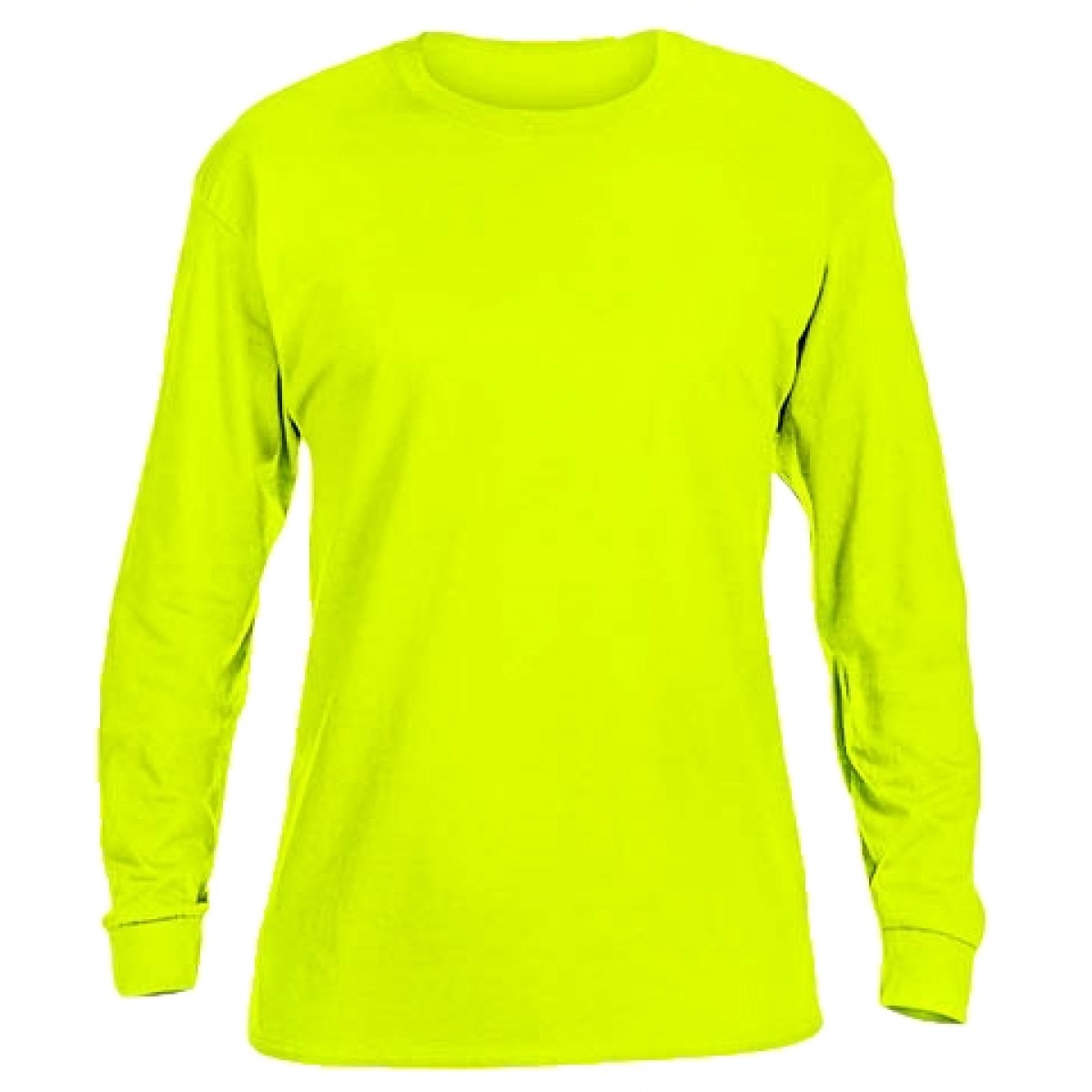 Cotton Long Sleeve T-Shirt / Safety Green-XL