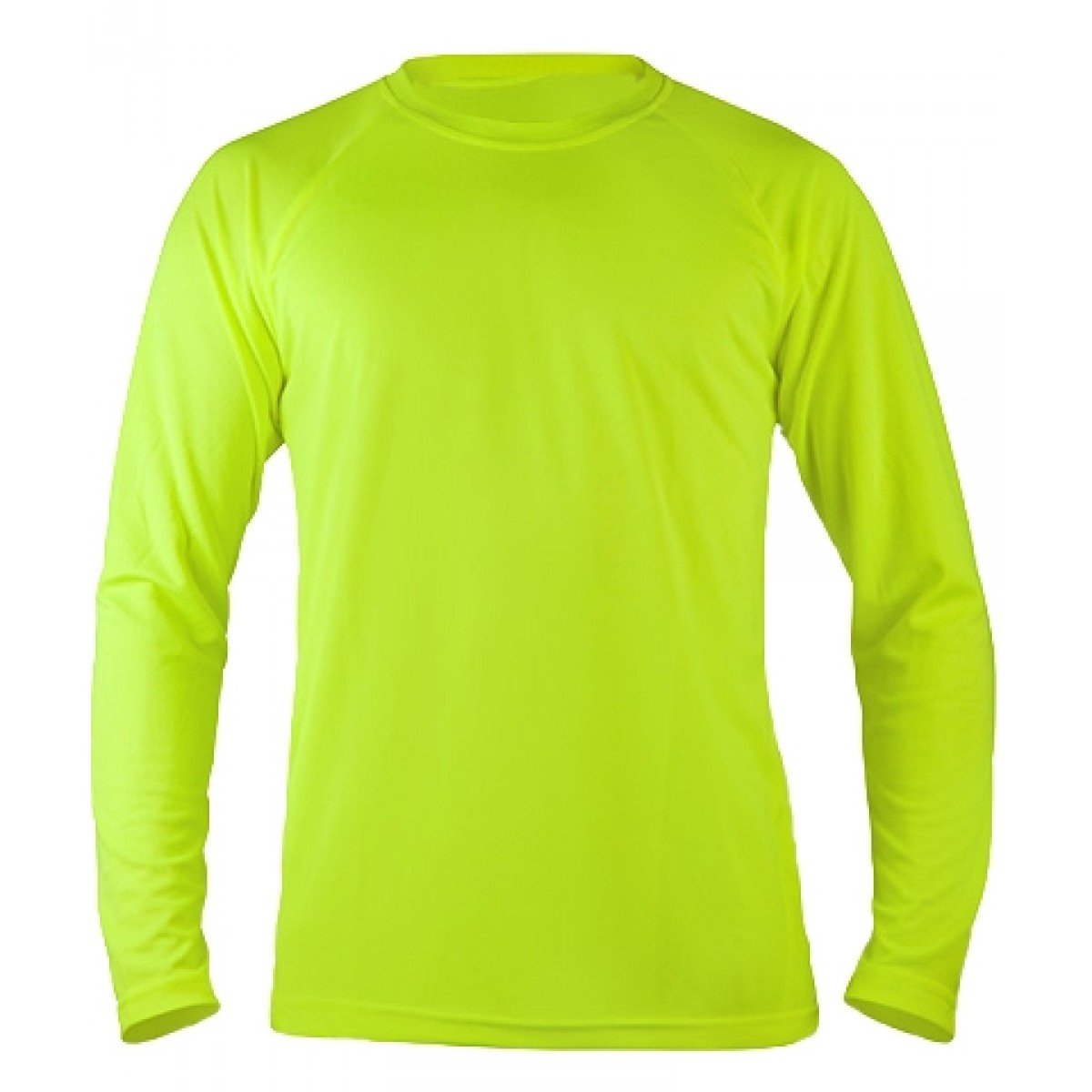 Long Sleeve Performance Tee / Safety Green-Safety Green-M
