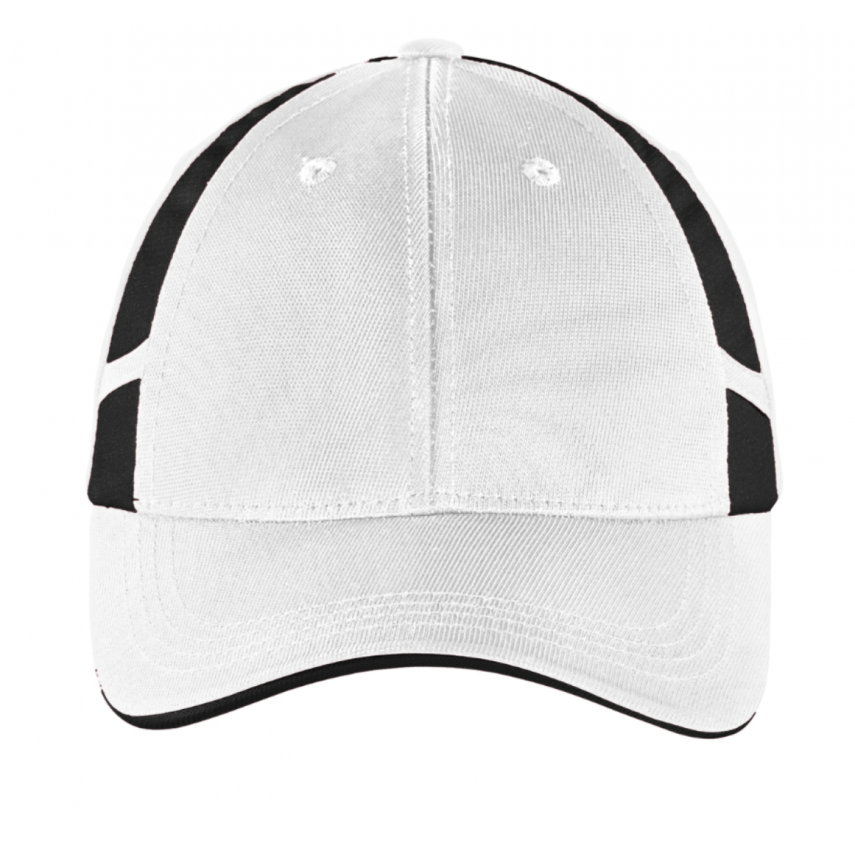 Sport-Tek® Dry Zone® Mesh Inset Cap White/Black