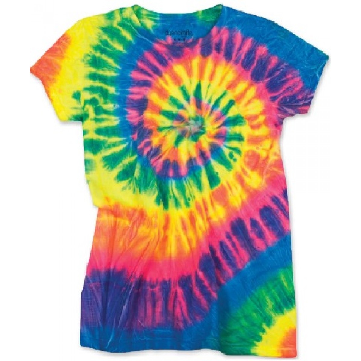 Spiral Tie Dye T-Shirt Flo Rainbow-Rainbow-2XL