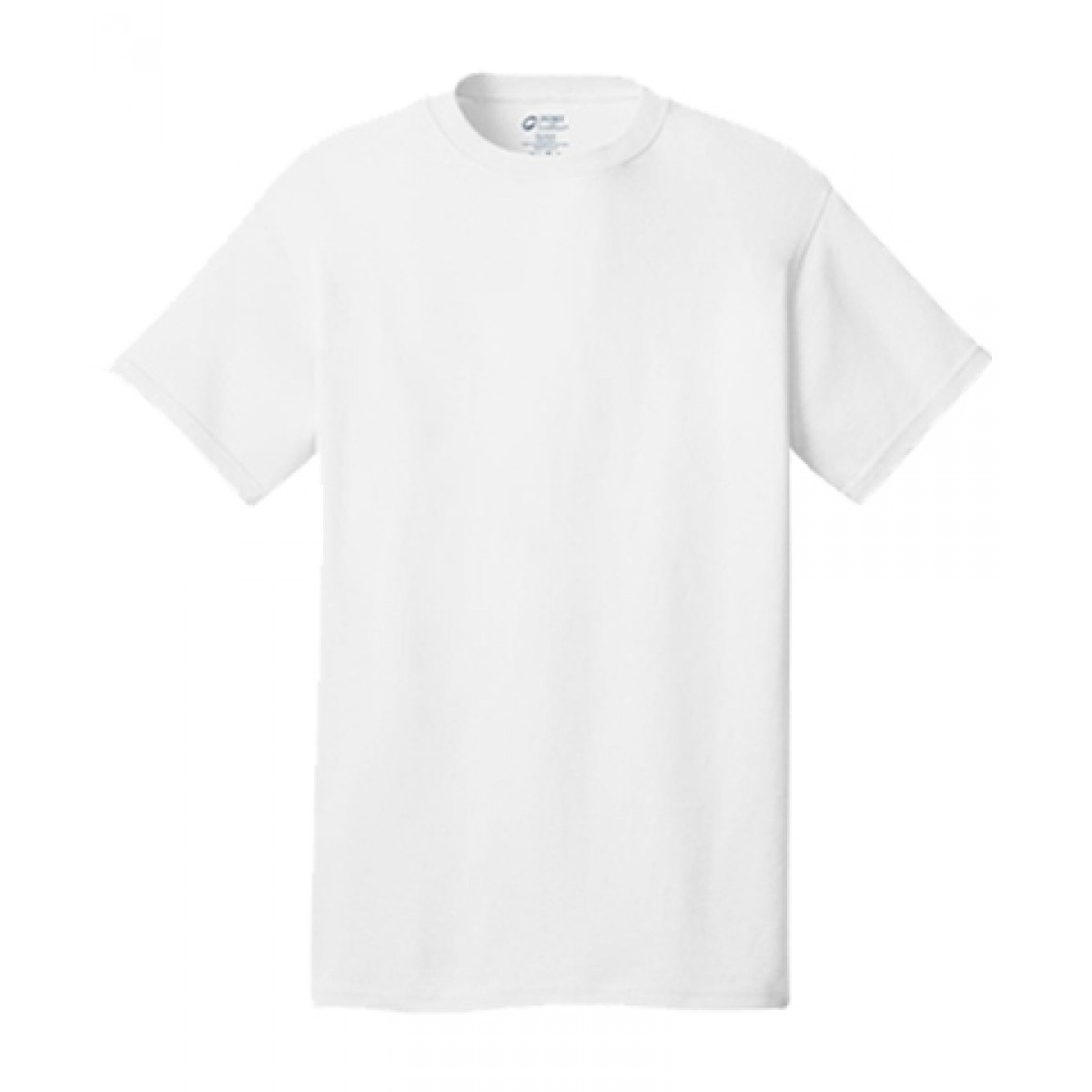 Cotton Short Sleeve T-Shirt-White-YL