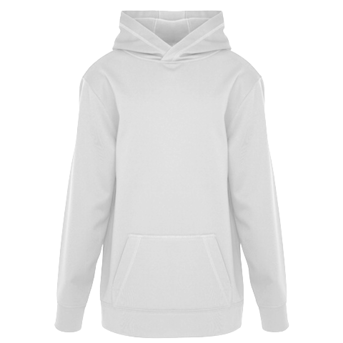 Game Day Fleece Hooded Ladies Sweatshirt-White-S