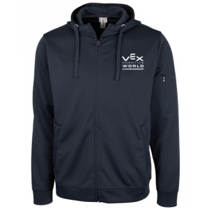 Navy Embroidered Clique Men's Lift Performance Full Zip Hoodie
