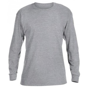 Basic Long Sleeve Crew Neck Gray